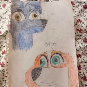 Colorful Animal Portrait Drawing